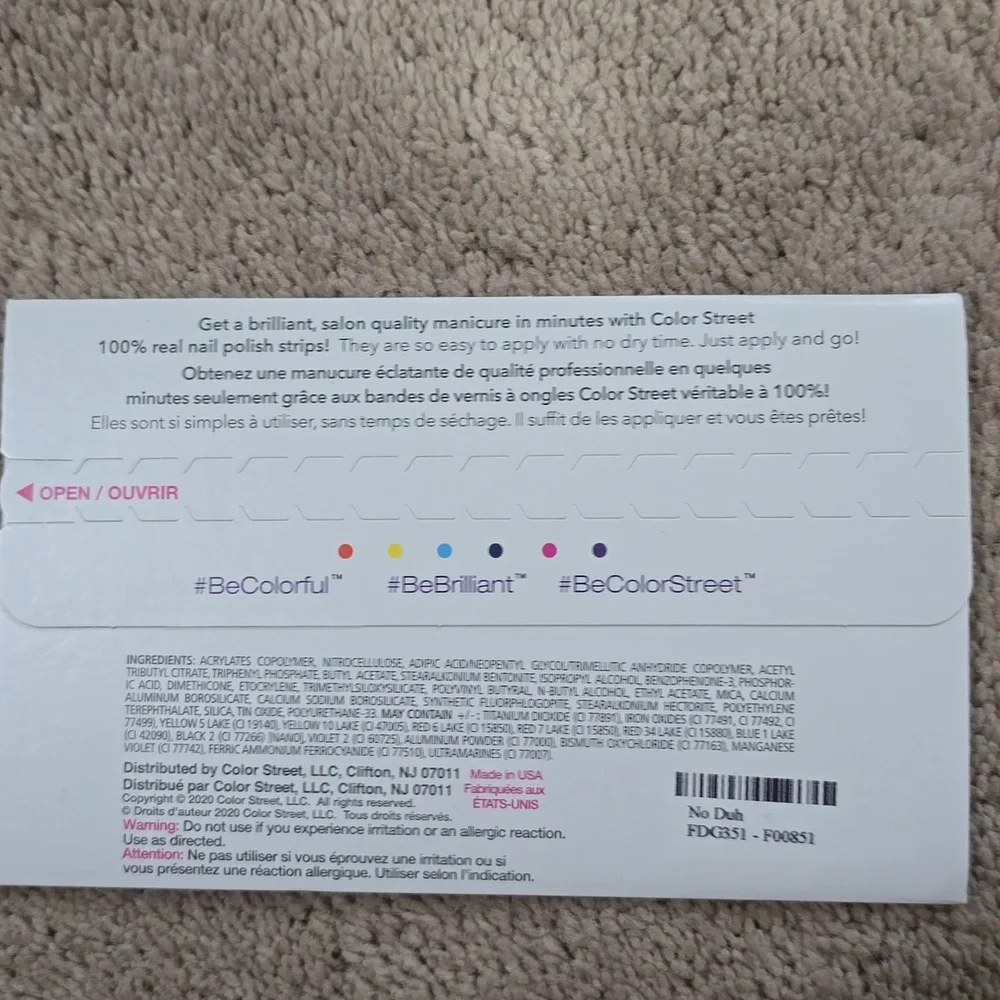 Color Street NO DUH Press On Nails 100% Real Polish